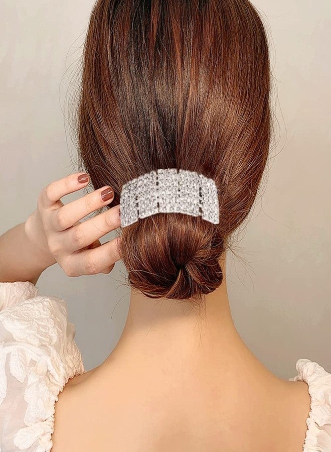 Ruihfas 4Pcs Glitter Hair Scrunchies Crystal Rhinestone Hair Ties Ponytail Holders Cuffs for Women Girls Elastic Rhinestone Hair Bands Accessories - Image 3