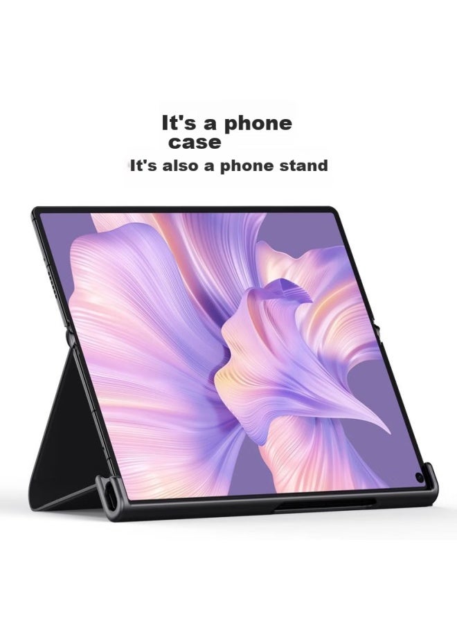 Stryfer Leather Flip Case For Huawei Mate Xs 2, Full Coverage Foldable Screen Case For Huawei Mate Xs 2 Collector's Edition, Men's Cowhide Leather Cover - Elegant Black - Image 3