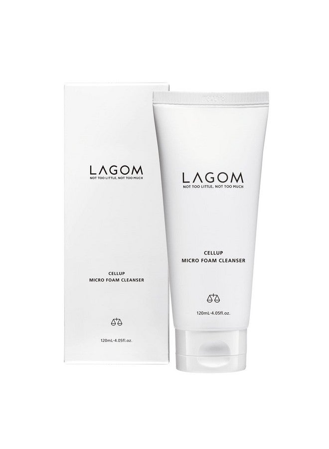 LAGOM Cellup Micro Foam Cleanser Natural Deep Cleansing Bubble Moisturizer With Acacia Urea Alcoholfree Gentle Soft Herbal Facial Pore Wash For Combination Sensitive Dry Oily Skin 120Ml 4.05Oz - Image 1