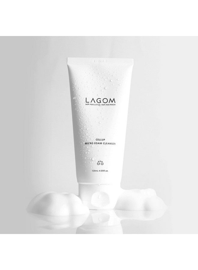 LAGOM Cellup Micro Foam Cleanser Natural Deep Cleansing Bubble Moisturizer With Acacia Urea Alcoholfree Gentle Soft Herbal Facial Pore Wash For Combination Sensitive Dry Oily Skin 120Ml 4.05Oz - Image 3