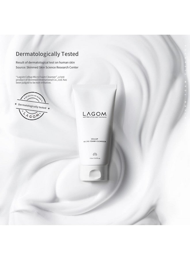 LAGOM Cellup Micro Foam Cleanser Natural Deep Cleansing Bubble Moisturizer With Acacia Urea Alcoholfree Gentle Soft Herbal Facial Pore Wash For Combination Sensitive Dry Oily Skin 120Ml 4.05Oz - Image 5