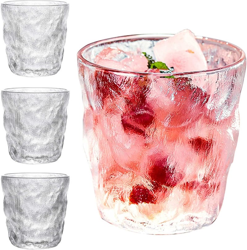 KASTWAVE Crystal Drinking Glasses 4pc Set - 10oz Drinking Glassware Can Shaped Clear Glass Cups, Water Glasses Cup, Drinking Glasses Tumblers For Water, Juice for Any Drink and Any Occasion - Image 1