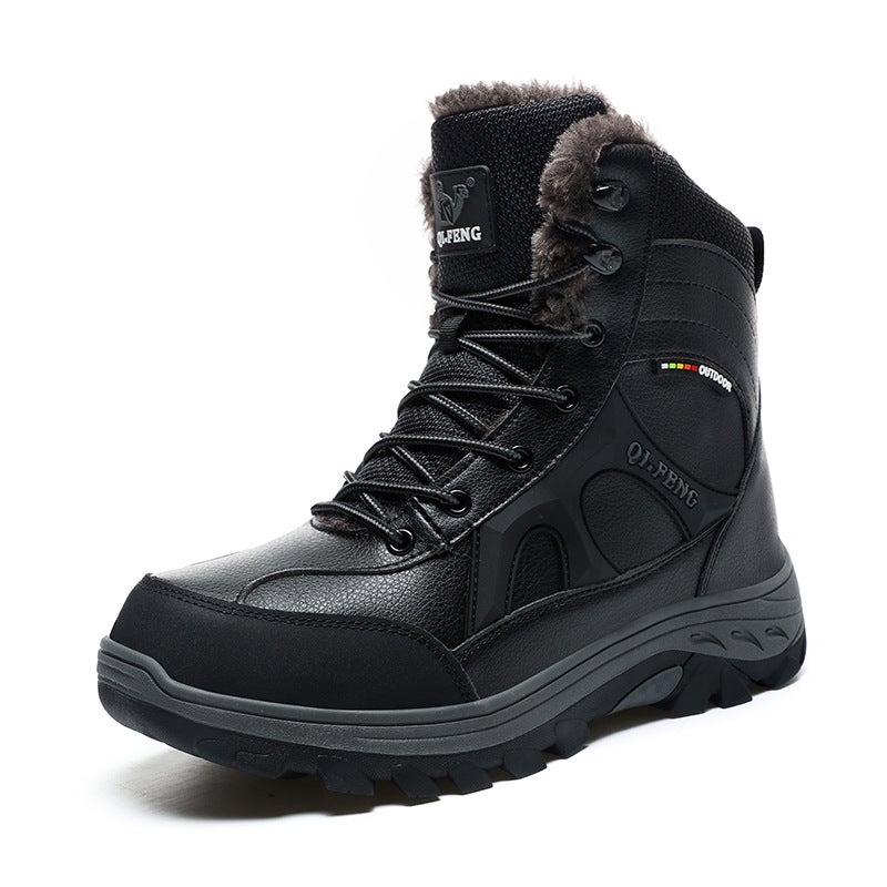 Winter new snow boots fleece-lined thick cotton shoes waterproof men and women couple outdoor non-slip wear-resistant plus size sports - Image 2