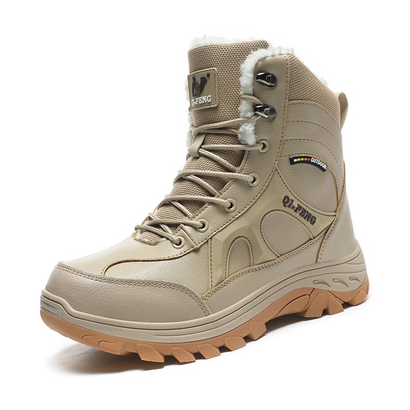 Winter new snow boots fleece-lined thick cotton shoes waterproof men and women couple outdoor non-slip wear-resistant plus size sports - Image 3