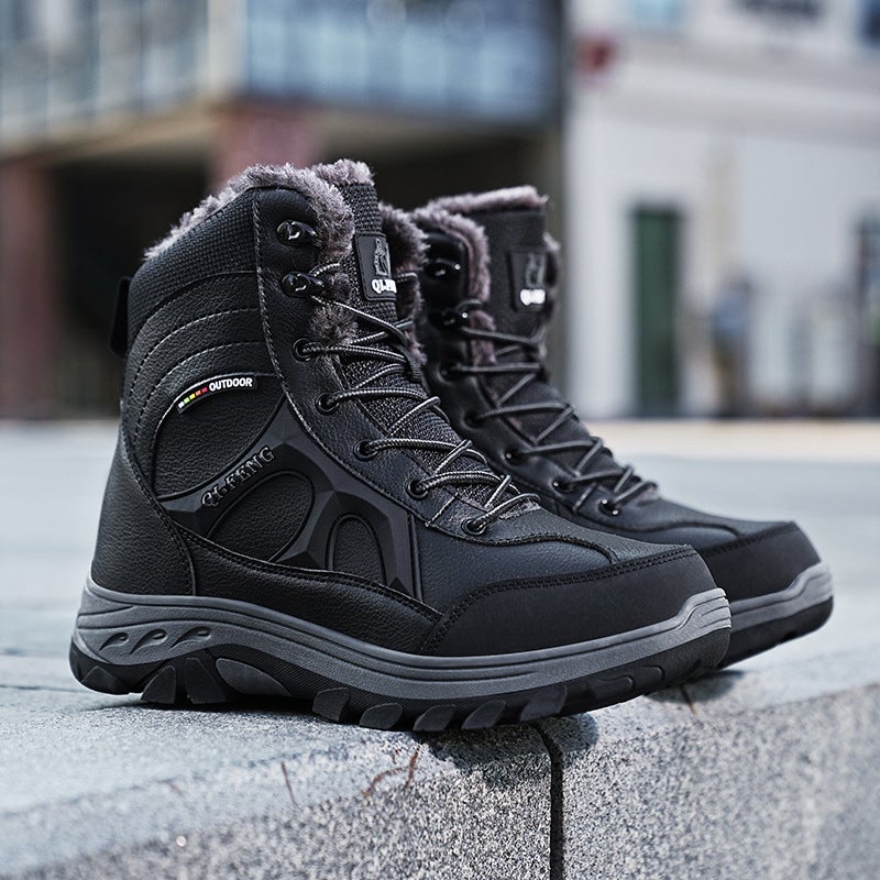 Winter new snow boots fleece-lined thick cotton shoes waterproof men and women couple outdoor non-slip wear-resistant plus size sports - Image 4