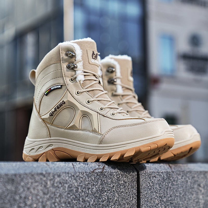 Winter new snow boots fleece-lined thick cotton shoes waterproof men and women couple outdoor non-slip wear-resistant plus size sports - Image 5