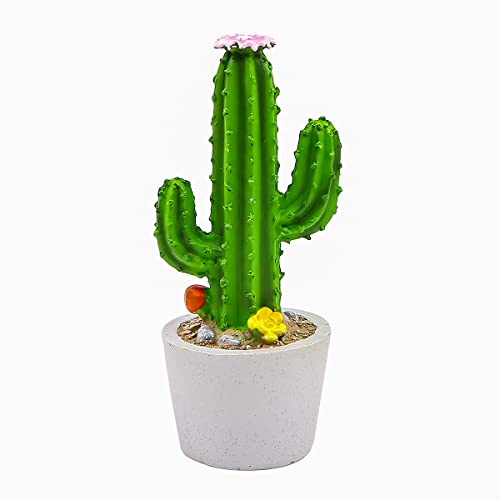 NUZAMAS NUZAMAS Artificial Succulent Plants Faux Cactus-Decorative Faux Succulents Potted Fake Cactus Cacti with Rock and  - Image 2
