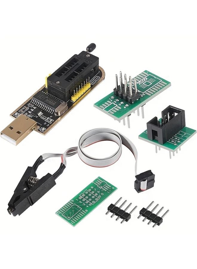 مبرمجة EEPROM BIOS USB CH341A مع ملقط SOIC8 ومحول 1.8V لسلسلة ذاكرة الفلاش 24 موديل 1SET - Image 4