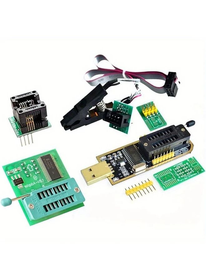 مبرمجة EEPROM BIOS USB CH341A مع ملقط SOIC8 ومحول 1.8V لسلسلة ذاكرة الفلاش 24 موديل 1SET - Image 2