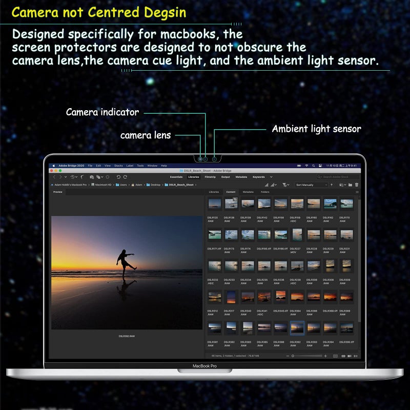 FILMEXT for Macbook Air Screen Protector 13 inch 2021 Anti-Glare Anti-Blue Light Screen Filter,Eye Protection Blue Light Blocking Filter for Macbook Air 13" (2021-2018) with Touch ID M1 A2337 A1932 A2179 - Image 3