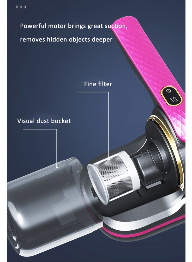 اوليو إزالة العث لاسلكيًا مع جهاز عرض رقمي، مكنسة كهربائية منزلية محمولة باليد لإزالة العث، أدوات إزالة الغبار، معقم كهربائي بالأشعة فوق البنفسجية - Image 4