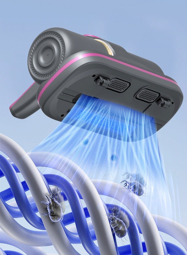 اوليو إزالة العث لاسلكيًا مع جهاز عرض رقمي، مكنسة كهربائية منزلية محمولة باليد لإزالة العث، أدوات إزالة الغبار، معقم كهربائي بالأشعة فوق البنفسجية - Image 5