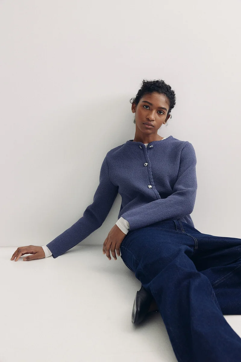 اتش اند ام كارديغان بحافة سفلية متعرجة