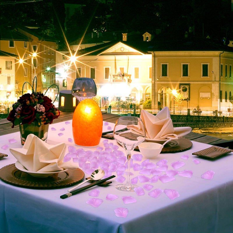 SITUMEIZI SITUMEIZI 3000PCS Artificial Silk Rose Petals Wedding Party Decoration Purple Rose Petals for Romantic Night for Her Set Flowers Petals Fake Rose Marriage Proposals Decor - Image 2