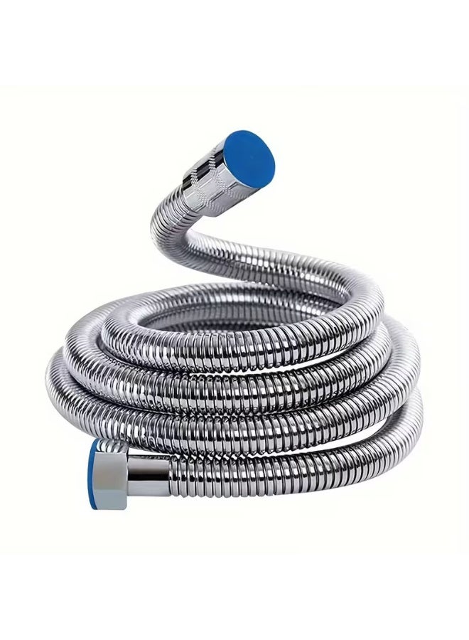 971 Junction Flexible Shower Hose, 1.5M  Expandable Stainless Steel Anti-Explosion, Universal Anti Kink Shower Hose, Replacement for Hand Showerhead Leak-Proof Rust Resistant Shower Pipe, Handheld Shower Pipe Chrome, Silver - Image 5