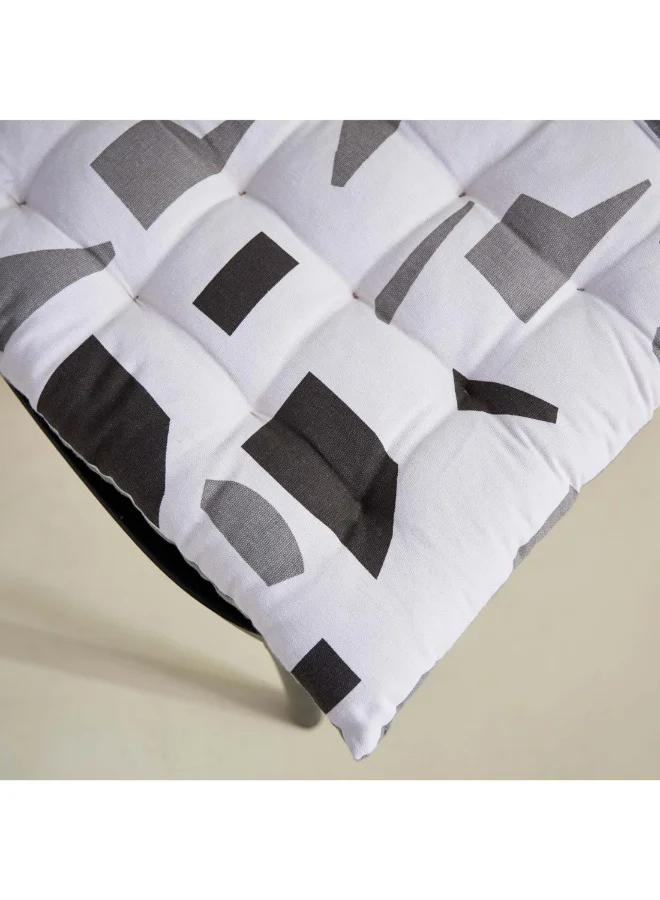 Home Box Snazzy Astri X Printed Chair Pad 40 X 40 Cm