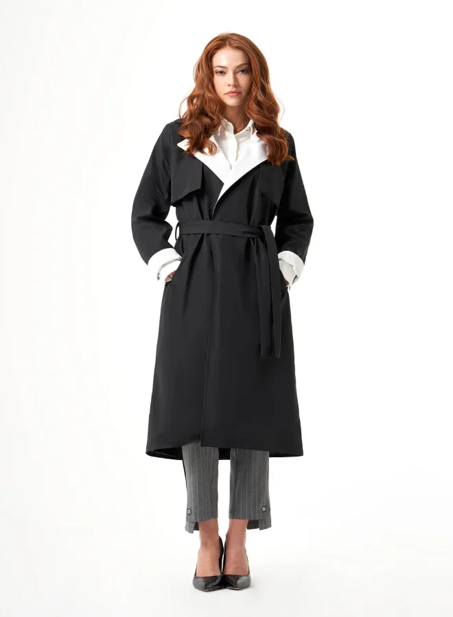 ميزال TRENCH COAT WITH COLLAR GARNISH
