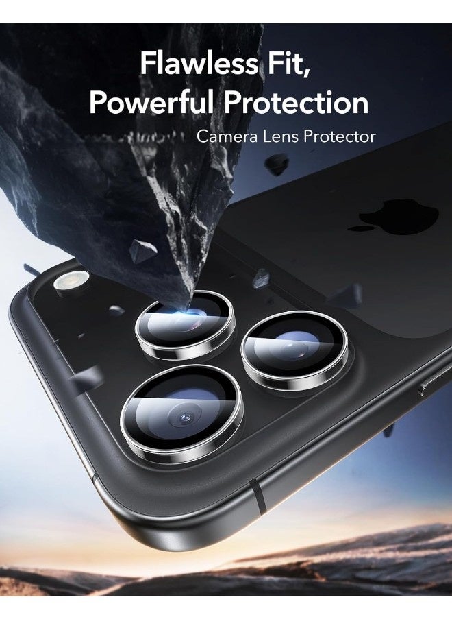 واقي عدسة كاميرا جوال ايفون 16 برو ماكس / آيفون 16 برو (iPhone 16 Pro Max/16 Pro) فردي قوي HD مقاوم للخدش من زجاج مقوى رفيع عبوة واحدة شفاف - تناسب جميع الوان الهاتف - Image 5