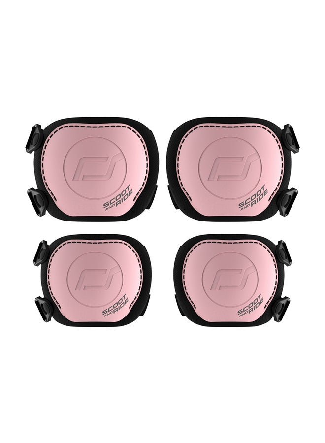 SCOOT AND RIDE Scoot & Ride Protective Set XXS Rose – Knee & Elbow Pads with Adjustable Straps, Lightweight & Durable, Breathable Fabric for Active Kids - Image 1