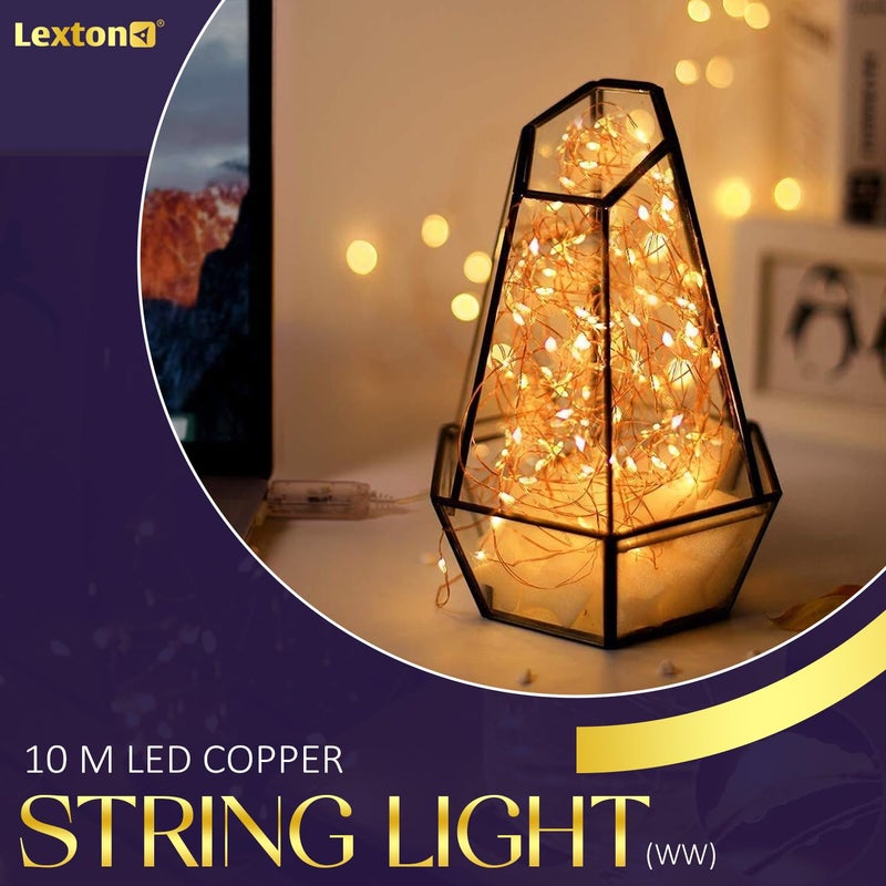 Lexton 10 m Led Copper String Light USB Sourced Warm White for Indoor Outdoor - Image 5