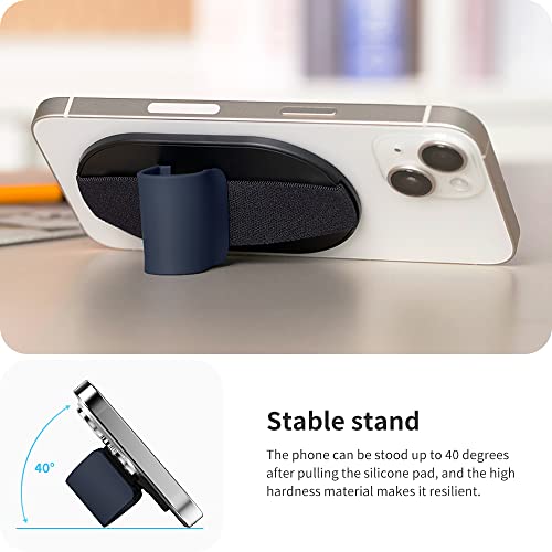 Sinjimoru for MagSafe Grip, Magnetic Phone Grip for MagSafe Stand, Strong Magnetic Phone Holder for iPhone 17 16 15 14 13. M-SGrip Light Grey - Image 5