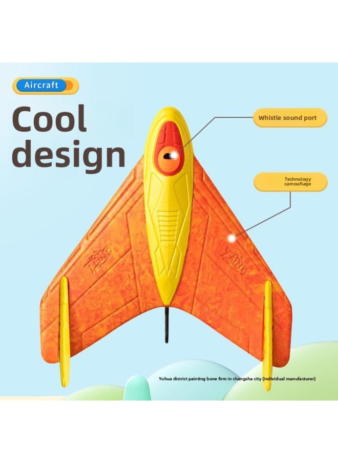 Ejection Foam Plane Hand Throw Frisbee Soft Flying Glider Line UFO Boomerang Children Outdoor Toy Boy-Specifications:Ancient Dinosaur [free 2 Rubber Bands - Upgraded And Thickened] Ejection Kite