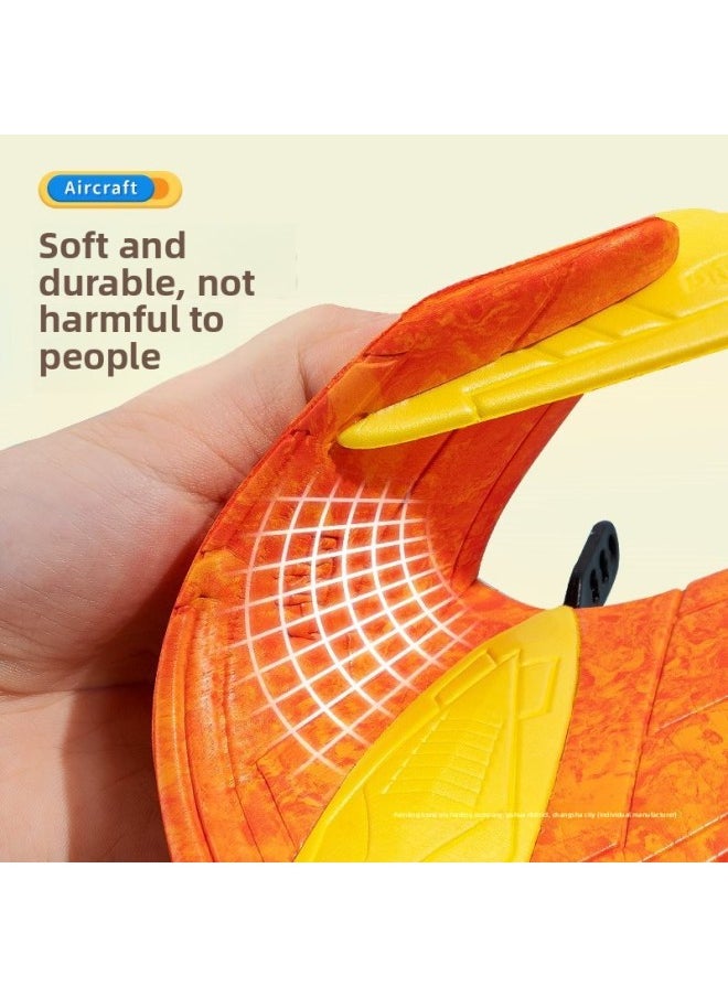Ejection Foam Plane Hand Throw Frisbee Soft Flying Glider Line UFO Boomerang Children Outdoor Toy Boy-Specifications:Ancient Dinosaur [free 2 Rubber Bands - Upgraded And Thickened] Ejection Kite