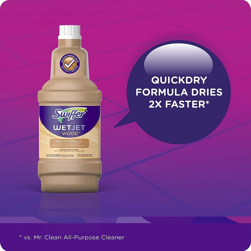 Swiffer Wetjet Wood Floor Cleaner Solution Refill, 42.2 Oz - 2 Pack - Image 5