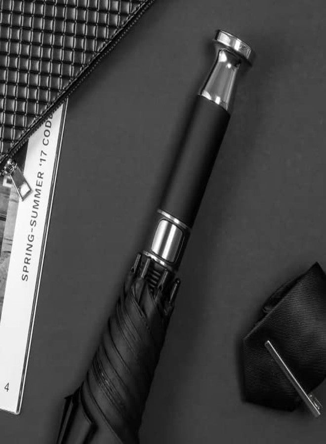 Qolixs Double Canopy Travel Business Waterproof Umbrella with Cover/Ergonomic Non-Slip Handle/Windproof Umbrellas Automatic Open/Large Rain Umbrellas Chaata Vented Stick Black - Image 5