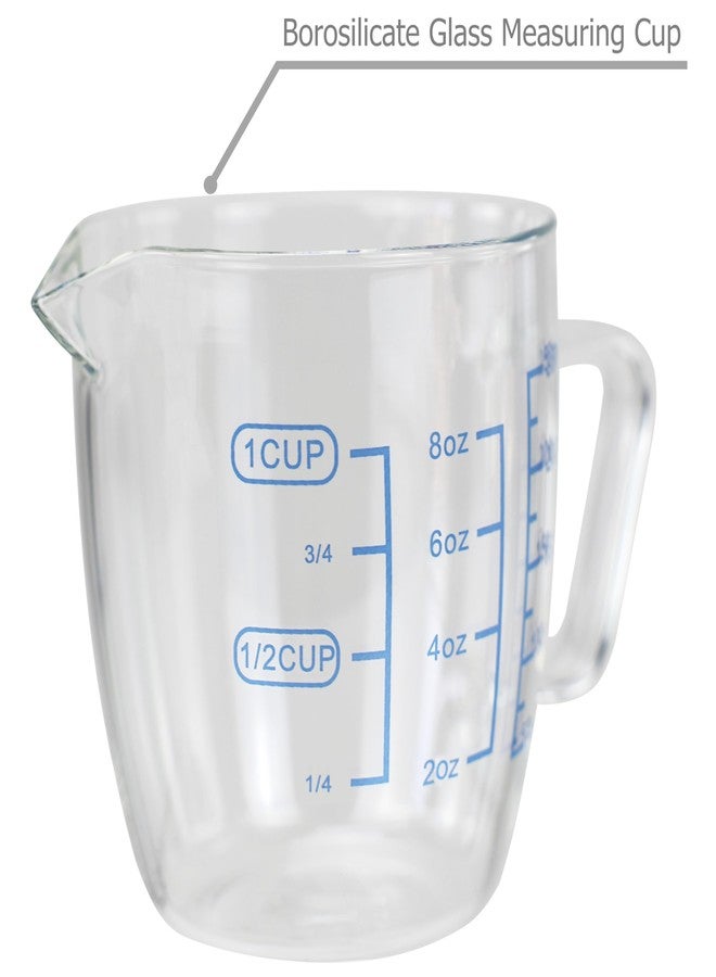 EIKS 9oz/250ml Glass Measuring Cups Coffee Milk Frothing Pitcher for for Espresso Cappuccino Latte Maker in Kitchen Restaurant - Image 2