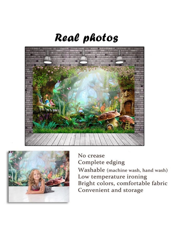 HMTFOTO 7X5Ft Fairy Tale Backdrop Baby Show Photography Backdrops Elves Cartoon Fairy Tale Tree Magic Mushroom Background Background Tree Hole Photo Backdrop For Party Magic Forest Background - Image 5
