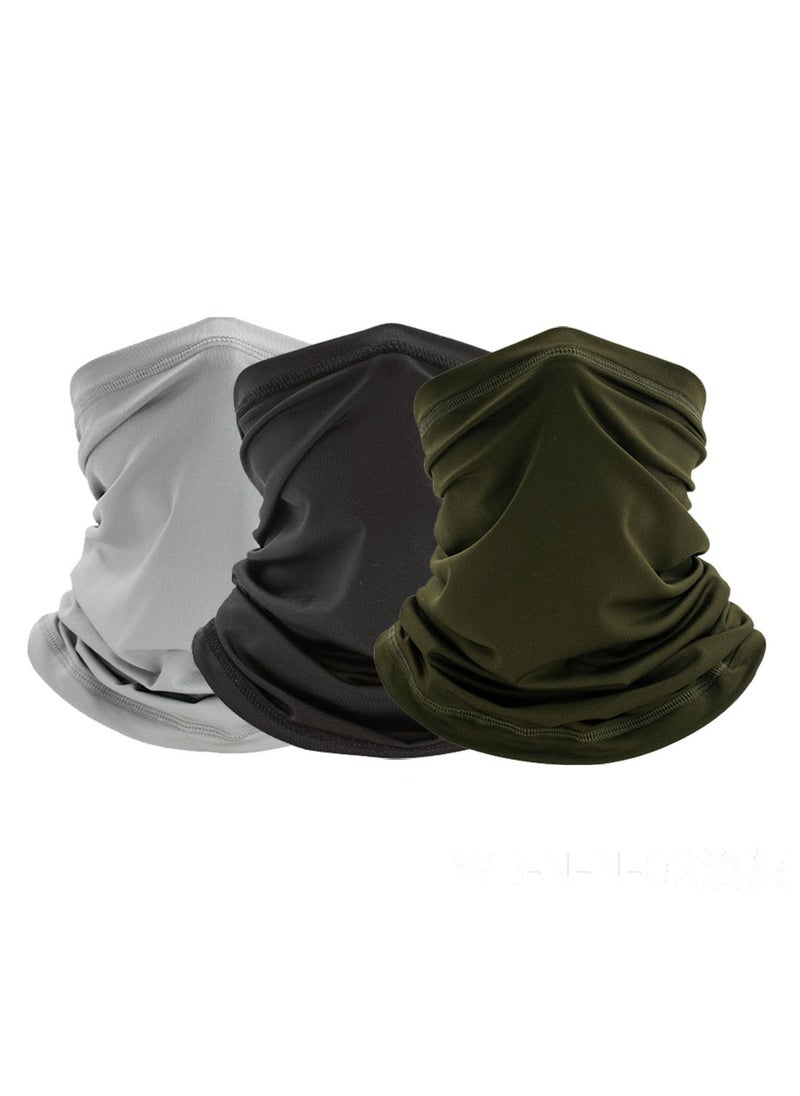 Generic 3Pcs Sun Protective Neck Gaiter Sun UV Protection Face Mask for Cycling Fishing Mountaineering and Sports  - Image 1