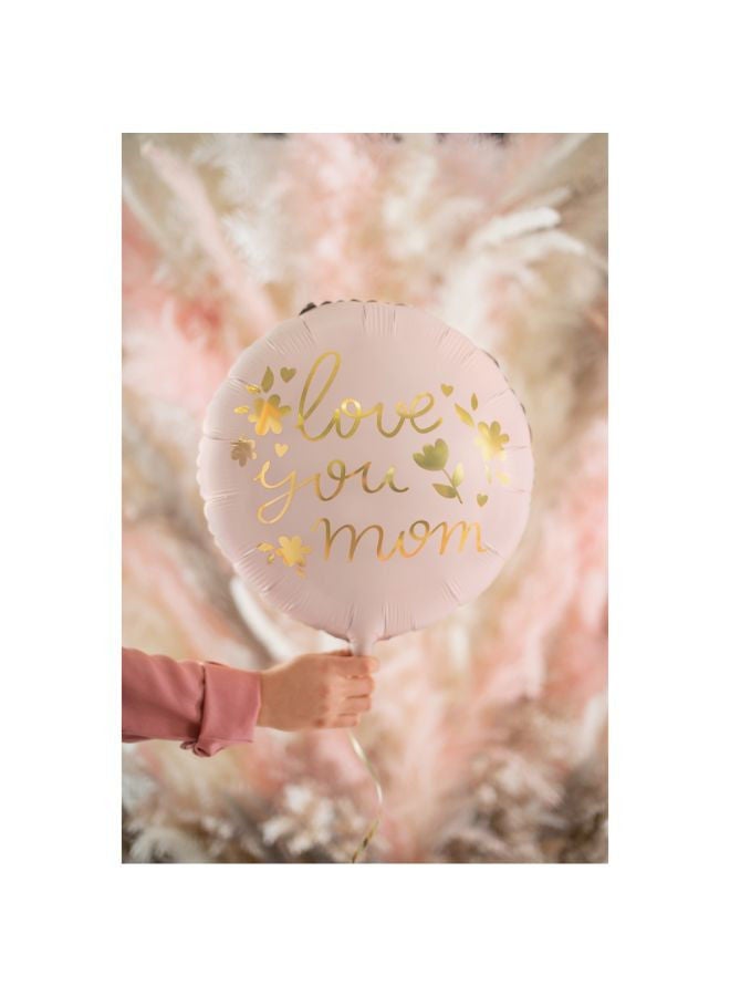 PartyDeco Foil balloon ''Love you mom'', 45 cm, pink - Image 2
