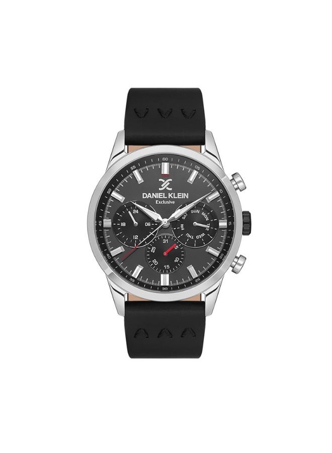 DANIEL KLEIN Leather Chronograph Wrist Watch DK.1.13546-1 - Image 1