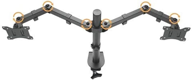 Hamood STEEL ARTICULATING MONITOR ARM For Most 17"-32" Monitors, Swivel Range:+90°~-90°, Screen Rotation:+180°~-180°, Arm Full Extension:390mm,Pole Height:398mm, Ham-102 - Image 3