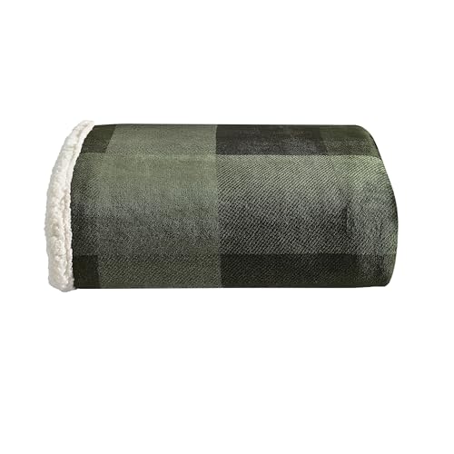 Eddie Bauer - Blanket, Super Soft Reversible Sherpa & Brushed Fleece Bedding, Throw Blankets for Couch, Ideal for Lounging (Pine Plaid) - Image 1
