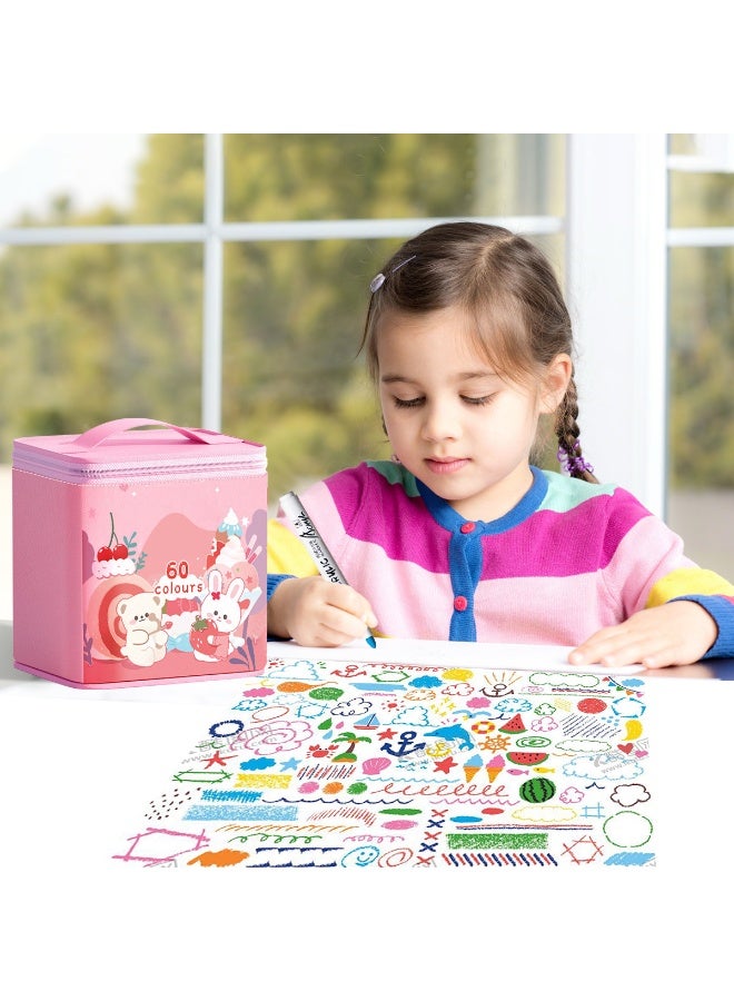 جورونب 60 لونًا من أقلام التلوين، أكريليك للفنانين البالغين، تلوين، رسم، رسوم متحركة، رسوم متحركة، رأس فرشاة للرسم على الصخور، الخشب، القماش، الحرف اليدوية، أدوات فنية - Image 5