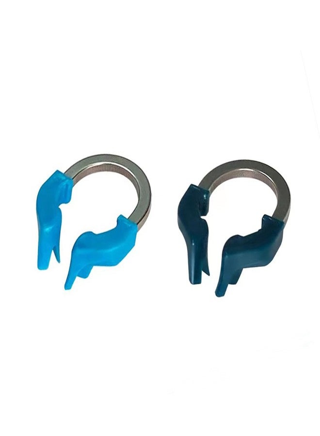 Windplusya Dental Sectional Matrix Ring Clamp Spring Clip, Autoclavable Nickel Titanium Orthodontic Clamp Rings, Contoured Matrices System for Pre and Post Molars. (R6 Blue - Image 3