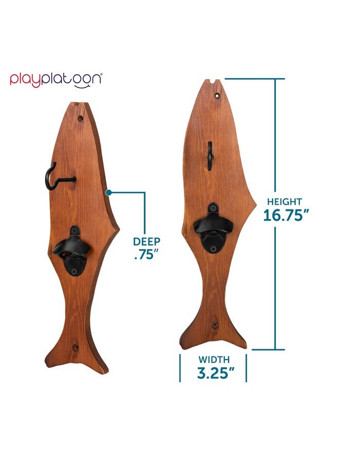 Play Platoon Hook and Ring Game with Bottle Opener and Magnetic Cap Catch - Wood Ring Toss Game for Adults, Fish Tiki Design - pzsku/Z53A2BF2C233C687197E5Z/45/_/1740982886/6b328c3b-98dc-497b-8762-70217936954f