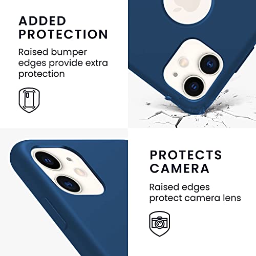 VONZEE Liquid Silicone Soft Back Cover for iPhone 11 Case, Shockproof Slim Camera & Full Body Protection Non Yellowing Cover with Microfiber Lining & Logo Cut (6.1 Inch) -Blue - Image 5