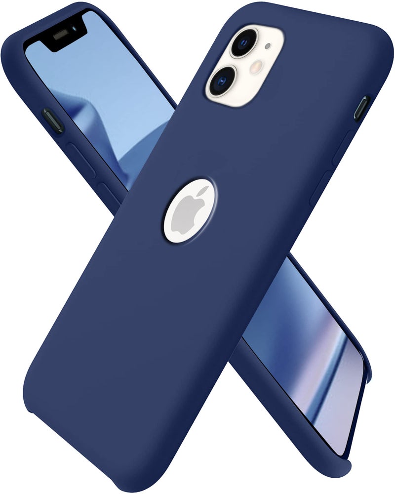VONZEE Liquid Silicone Soft Back Cover for iPhone 11 Case, Shockproof Slim Camera & Full Body Protection Non Yellowing Cover with Microfiber Lining & Logo Cut (6.1 Inch) -Blue - Image 1