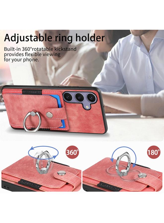 اس-توب جراب لهاتف Samsung Galaxy S25 Ultra 5G بتصميم كلاسيكي مع حلقة ومحفظة وبطاقة - Image 5