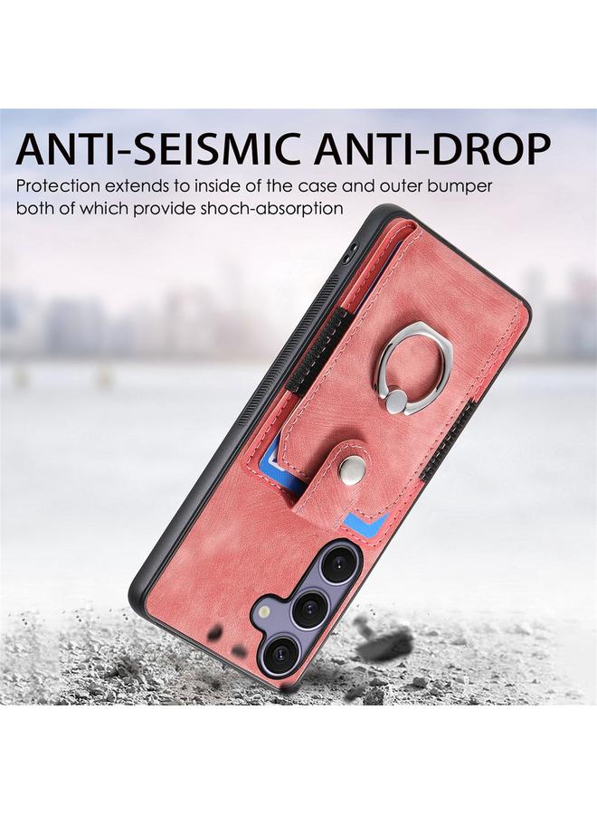 اس-توب جراب لهاتف Samsung Galaxy S25 Ultra 5G بتصميم كلاسيكي مع حلقة ومحفظة وبطاقة - Image 3