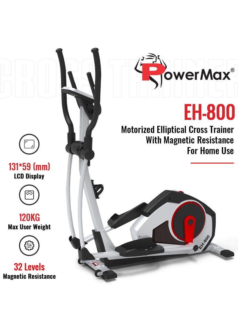 PowerMax Fitness EH-800 مقطع تمرين دورة تدريب منزلي [حامل زجاجة ماء، نظام فرملة مغناطيسي، شاشة LCD، مستشعر نبض، دواسة مضادة للانزلاق ومقاومة مغناطيسية] لتدريب القلب - pzsku/Z53A2C71B37BCC24AA083Z/45/_/1732353896/999494b3-ac04-4add-b416-3f38b5edd148