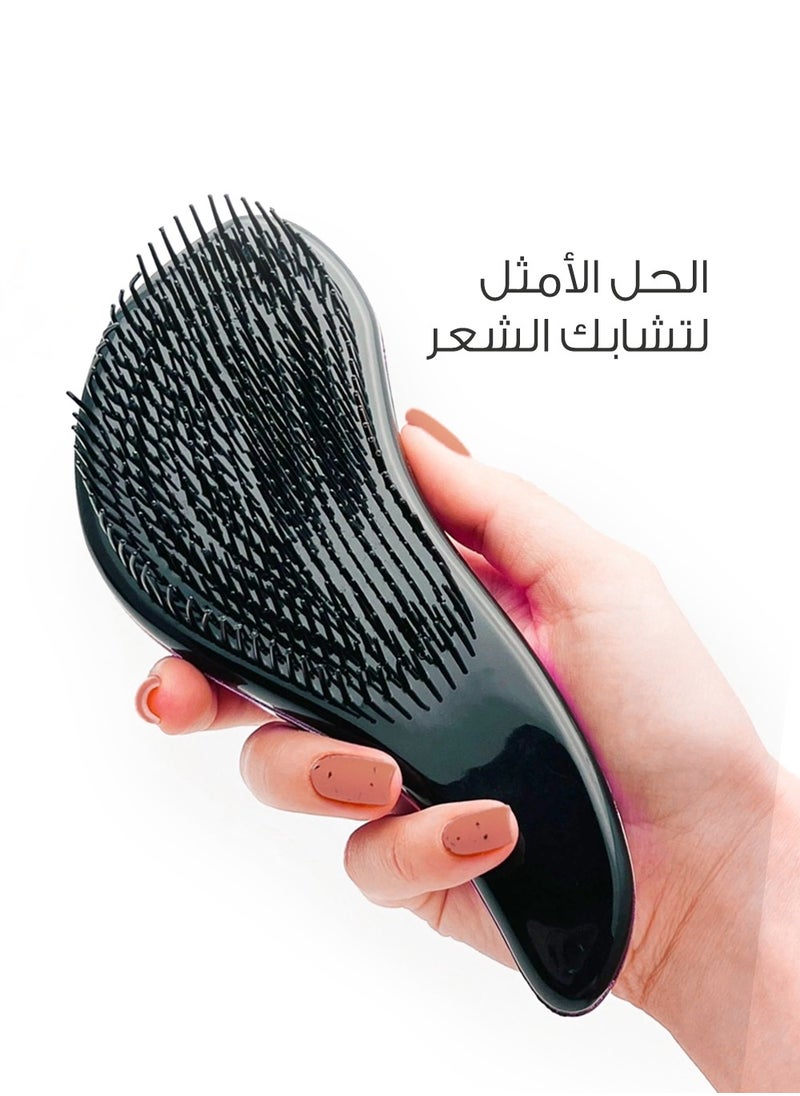 ميلا فرشاة الشعر لفك التشابك - أسود  - Image 4