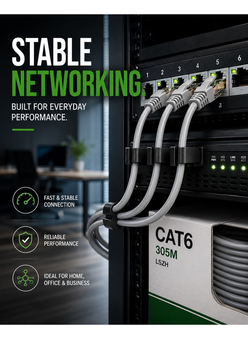 FUJISHKA CAT6 UTP LAN Cable 305M High-Speed Ethernet Network Cable LSZH for Office CCTV Router - Image 4