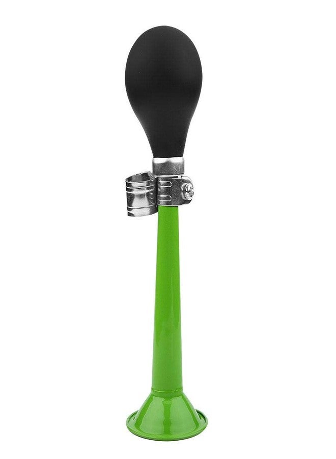 FILFEEL Air Horn Cycling Retro Chrome Metal Hooter Bugle Trumpet Alarm Rubber Squeeze Bulb, 8.46 Inch(Green) - Image 1