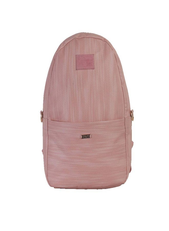 Strutt 20 Ltrs Light Weight Weaved Pink Casual Backpack/Buddy Pack - Image 1