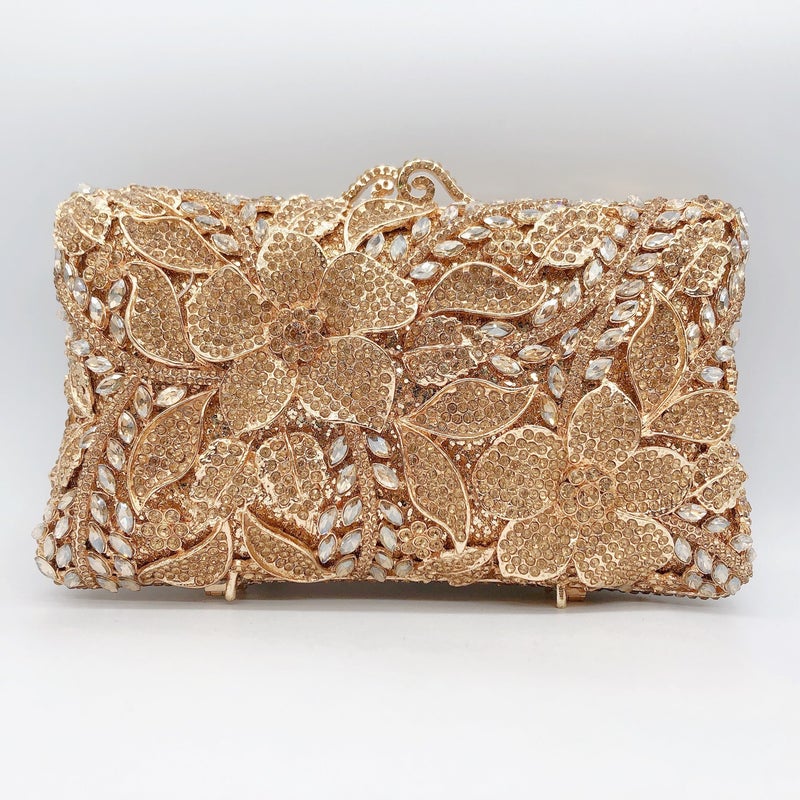 Carefully Selected New Floral Diamond Dinner Bag Banquet Rhinestone Clutch Women'S Bag Bridal Wedding Bag Clutch Bag - Image 2
