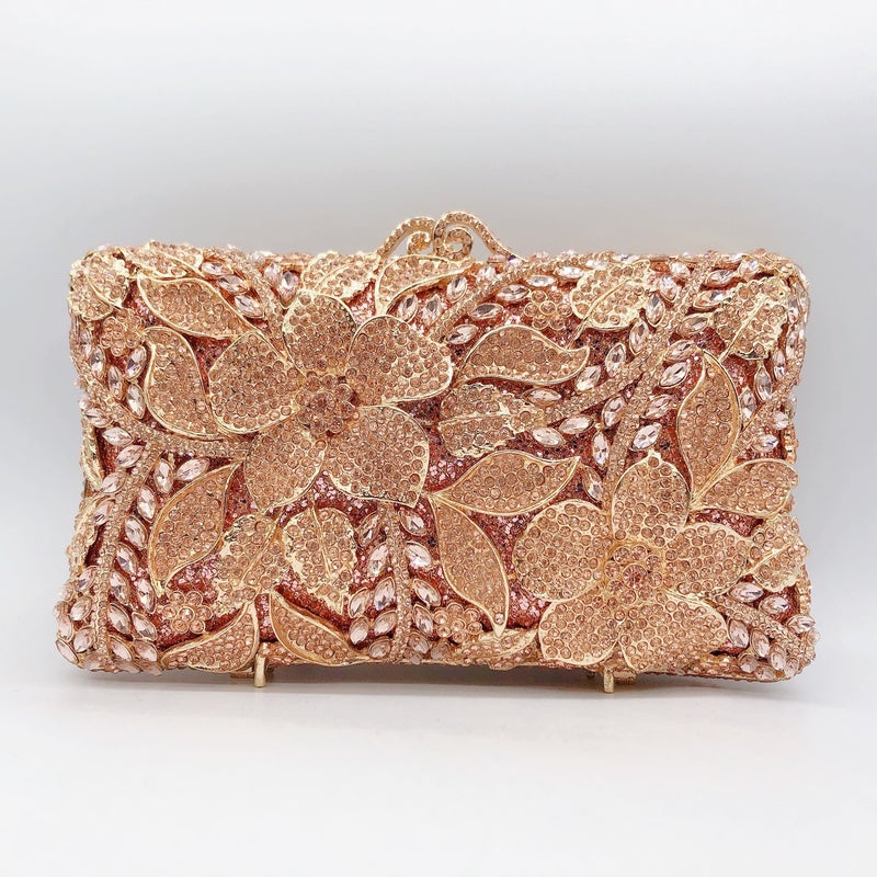 Carefully Selected New Floral Diamond Dinner Bag Banquet Rhinestone Clutch Women'S Bag Bridal Wedding Bag Clutch Bag - Image 1